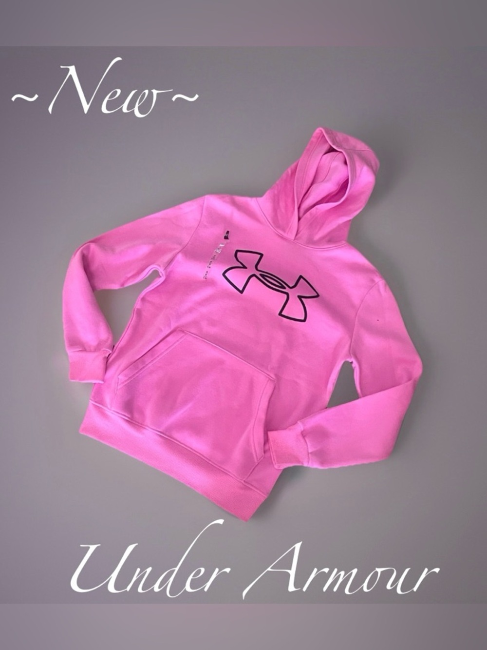 Under Armour Pink Fleece Hoodie Size Small NEW Loose Fit $59 value